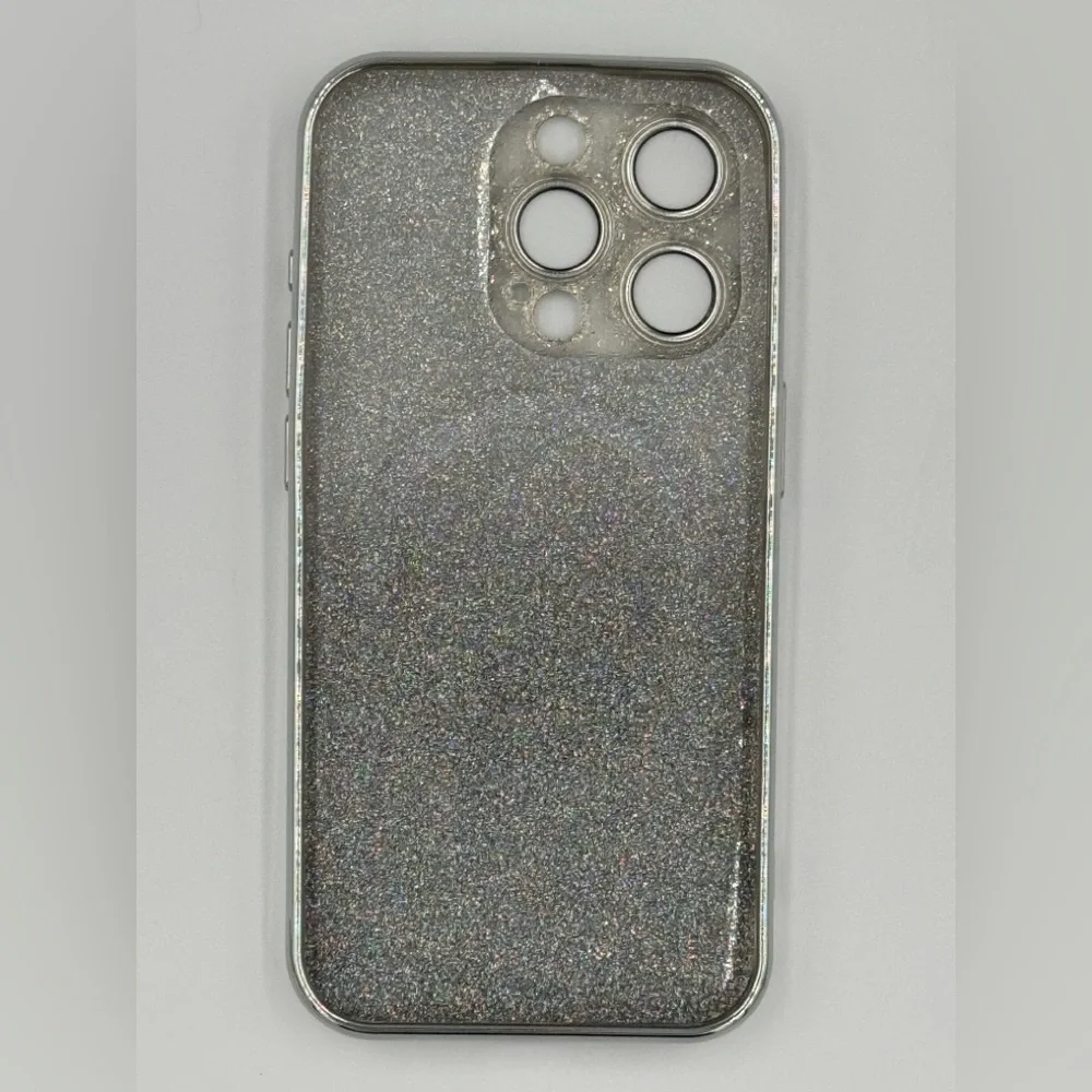 NWT Case Magnetic Silver Glitter Jelly Case for iPhone 15 Pro